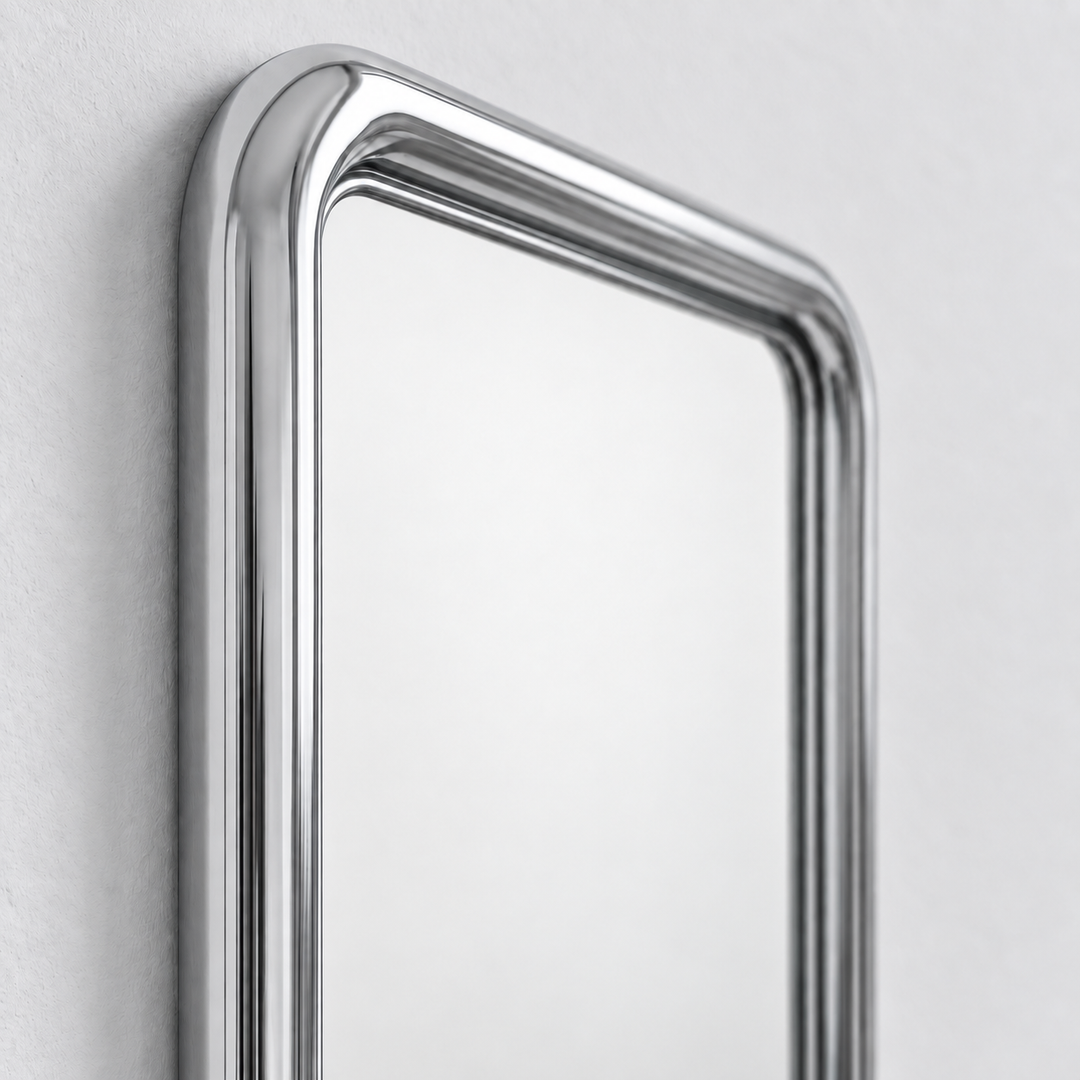 Chrome Bold Square Mirror by Interior Moderna - view 5