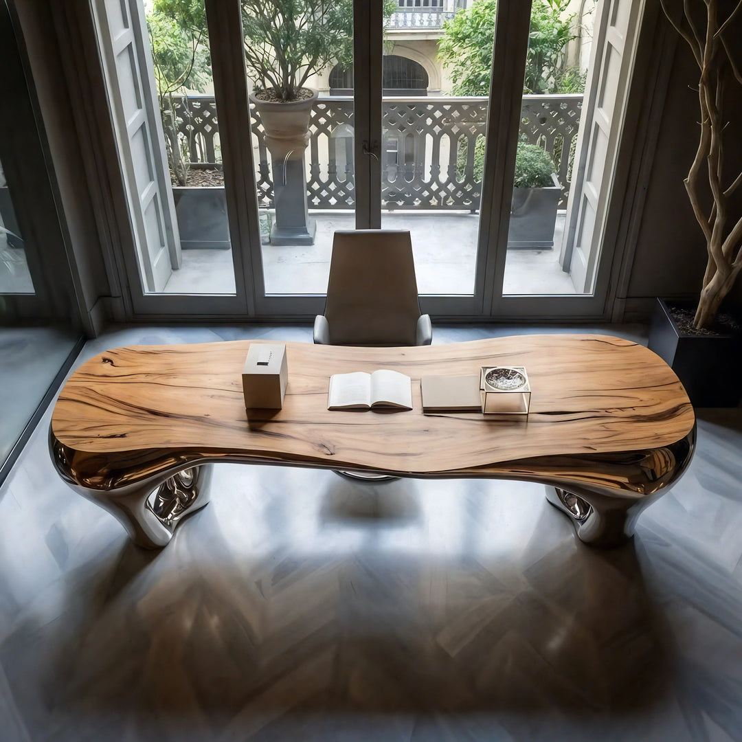 Chrome Mirage Desk by Interior Moderna - view 3