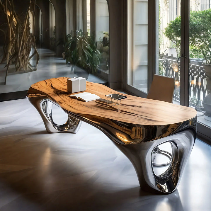 Chrome Mirage Desk by Interior Moderna - view 4