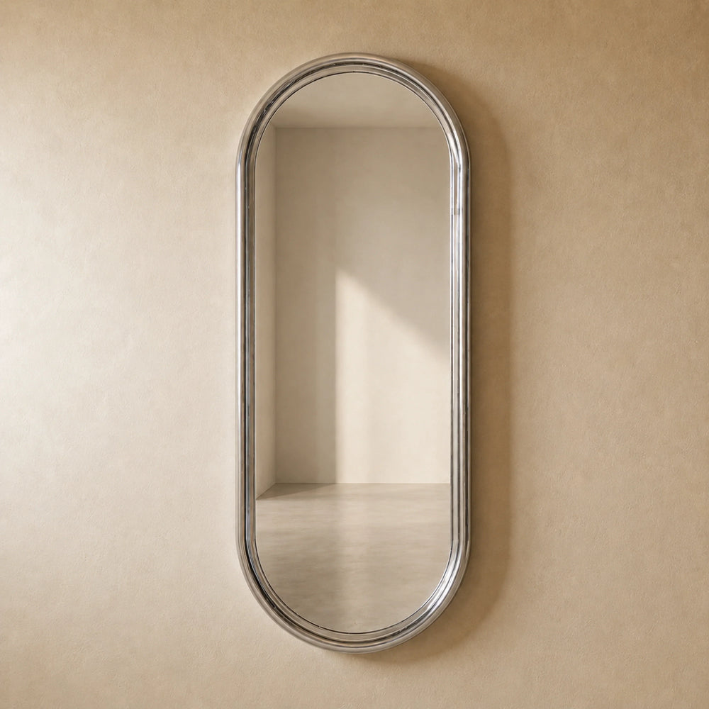 Chrome Pill Mirror by Interior Moderna - view 2