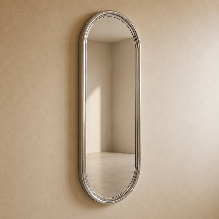 Chrome Pill Mirror by Interior Moderna - view 3