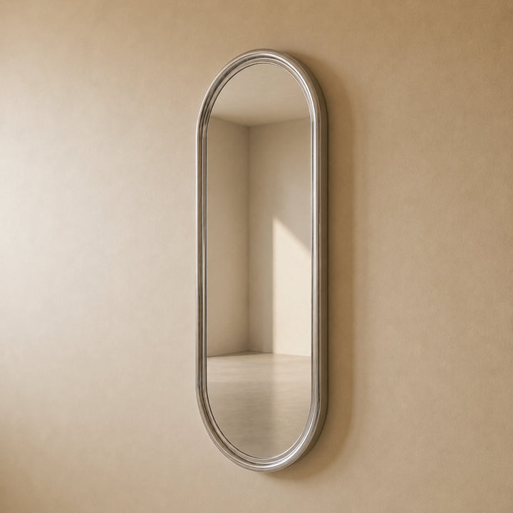 Chrome Pill Mirror by Interior Moderna - view 4