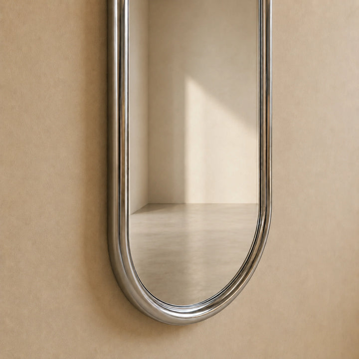 Chrome Pill Mirror by Interior Moderna - view 8