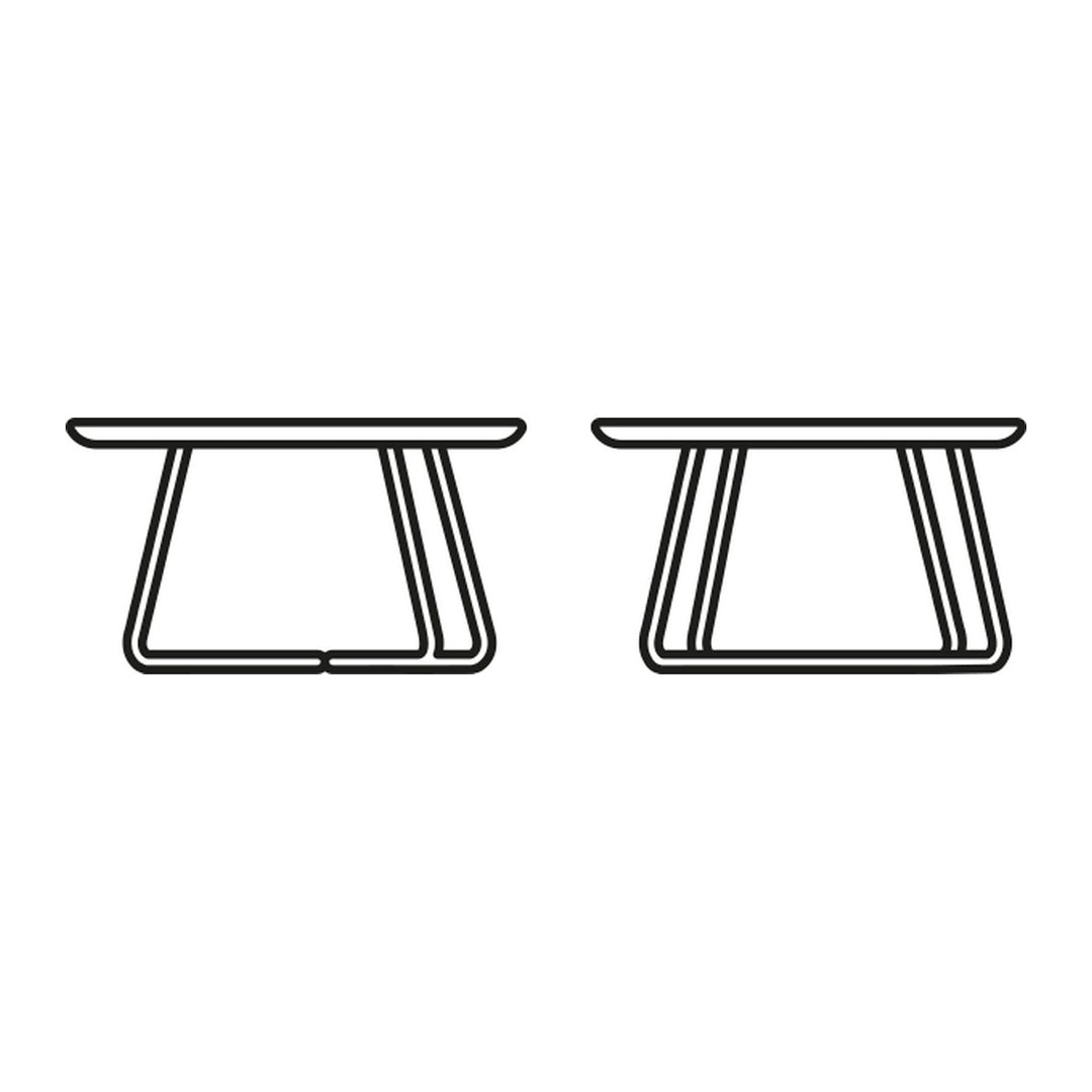 Ciop Coffee &amp; Side Table by Connubia line drawing