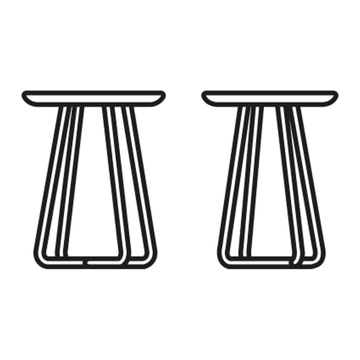 Ciop Coffee &amp; Side Table by Connubia line drawing