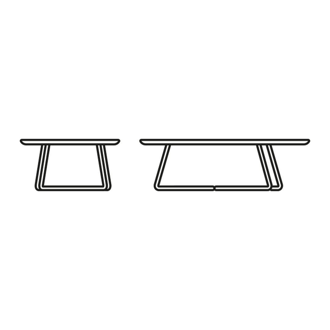 Ciop Coffee &amp; Side Table by Connubia line drawing