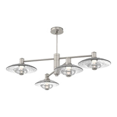 Cirrus Mobile Chandelier by Hammerton Studio in Beige Silver with Clear Granite glass (4 Lights)