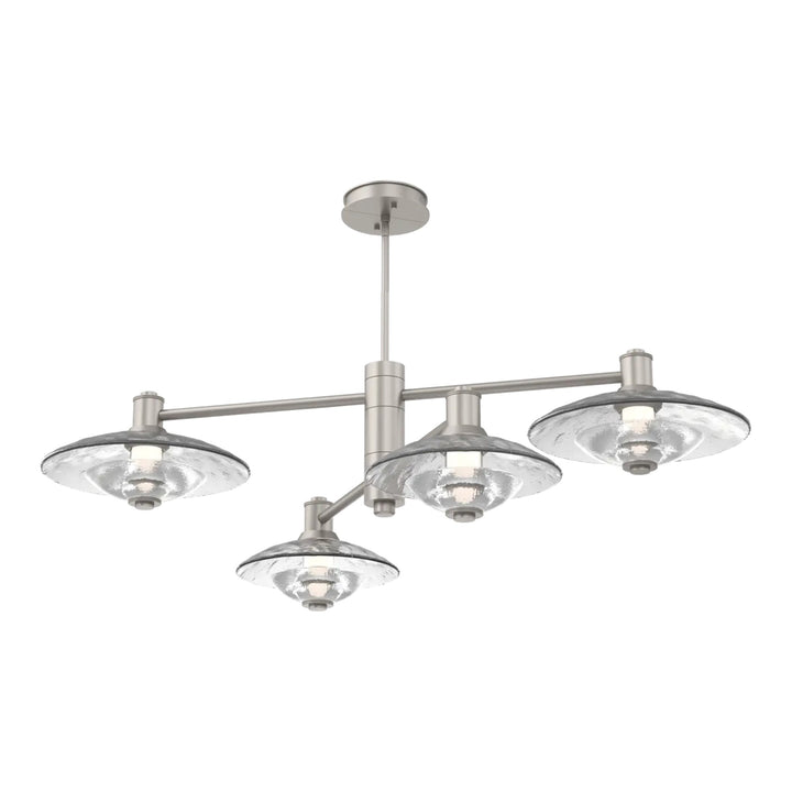 Cirrus Mobile Chandelier by Hammerton Studio in Beige Silver with Clear Granite glass (4 Lights)