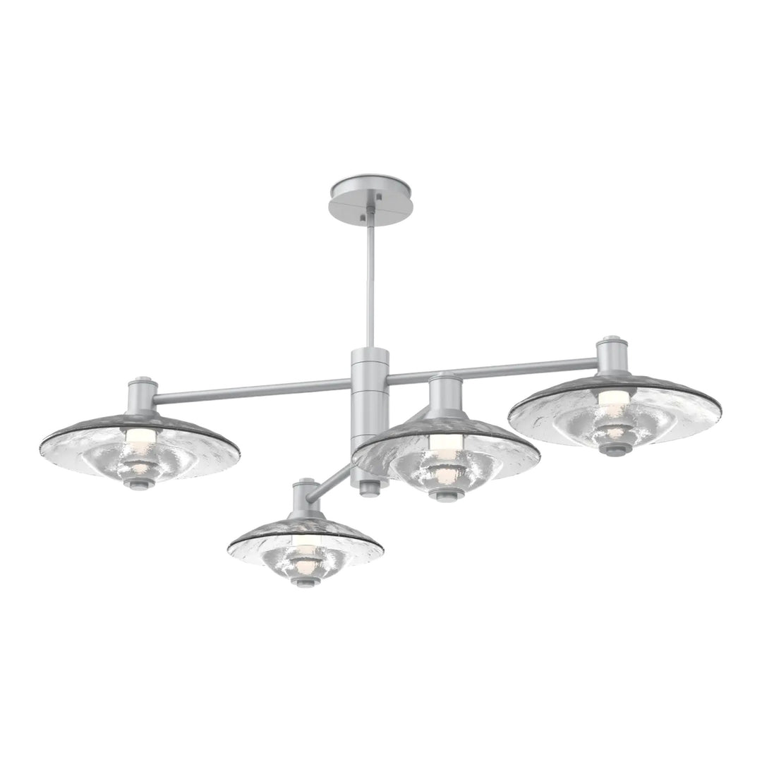 Cirrus Mobile Chandelier by Hammerton Studio in Classic Silver with Clear Granite glass (4 Lights)
