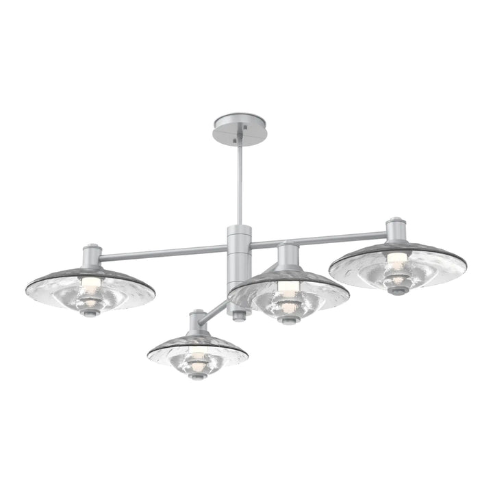 Cirrus Mobile Chandelier by Hammerton Studio in Classic Silver with Clear Granite glass (4 Lights)