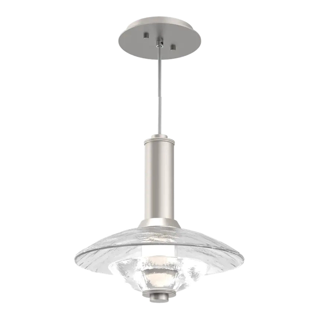 Cirrus Pendant by Hammerton Studio in Beige Silver with Clear Granite glass (Medium)