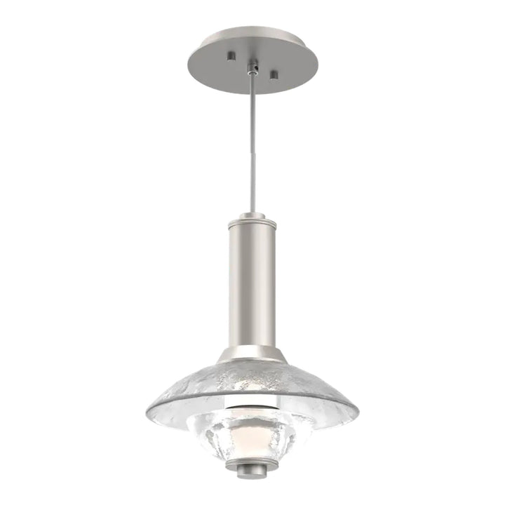 Cirrus Pendant by Hammerton Studio in Beige Silver with Clear Granite glass (Small)