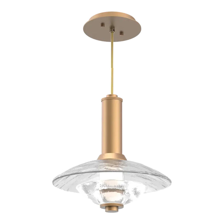 Cirrus Pendant by Hammerton Studio in Novel Brass with Clear Granite glass (Medium)