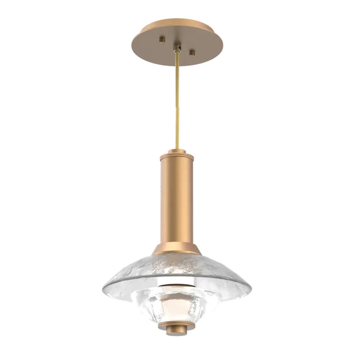 Cirrus Pendant by Hammerton Studio in Novel Brass with Clear Granite glass (Small)