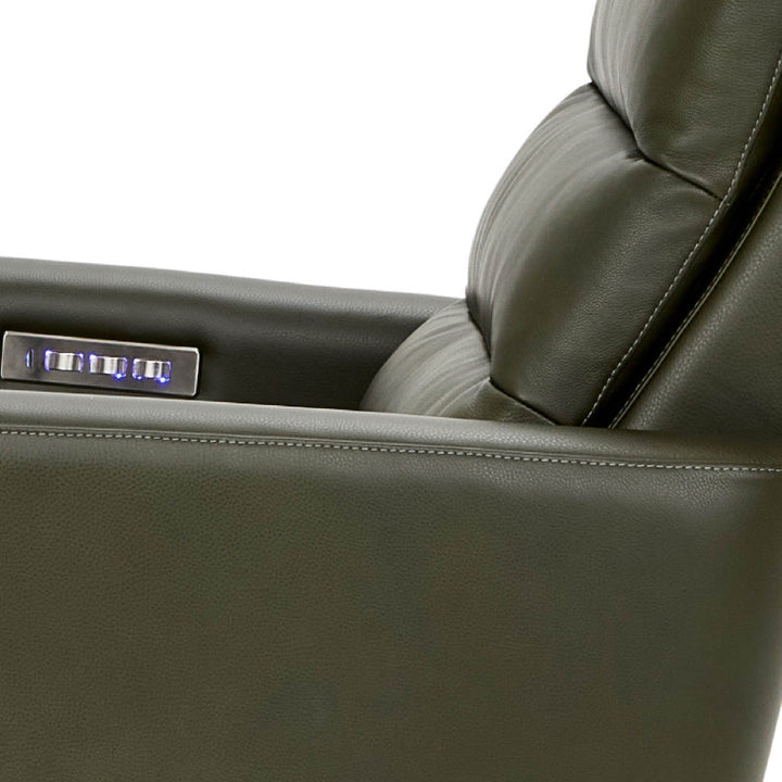 American Leather Cirrus Comfort Solace upholstery and recline detail