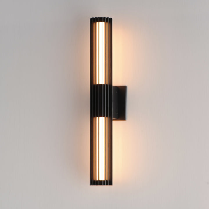 Citadel 24" LED Outdoor wall sconce by ET2 Lighting, styled view 3
