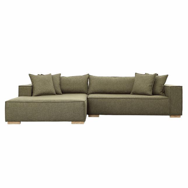 Clarisse Chaise Sectional — Sage Right or Left Chaise — Premium Decor SD