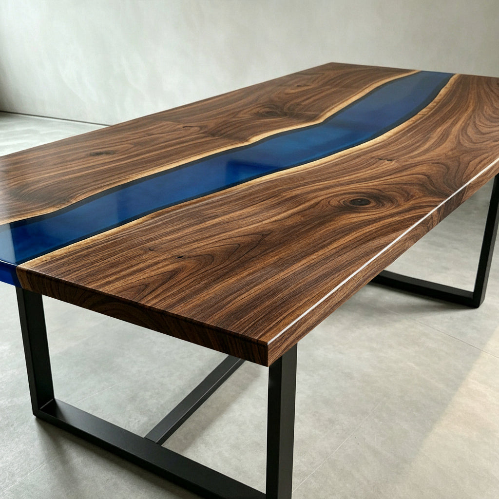 Modern Blue River Dining Table by Thomas Dawn