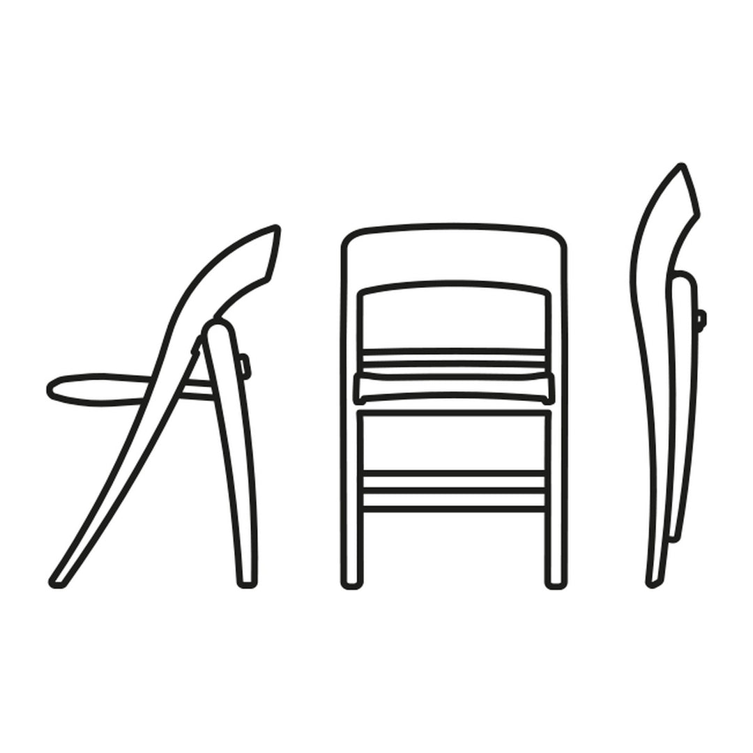 ClikClak Dining Chair by Connubia line drawing