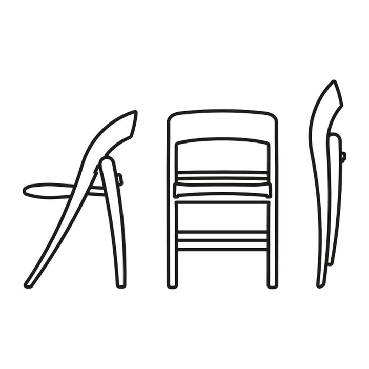 ClikClak Dining Chair by Connubia line drawing