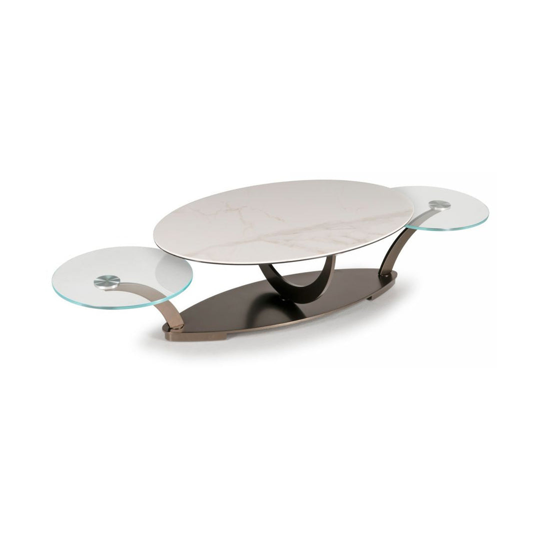 Cocoon Oval Extendable Coffee Table — centered complete product view