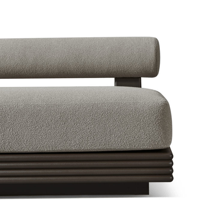 Collins Aluminum 2 Seat Armless Sofa