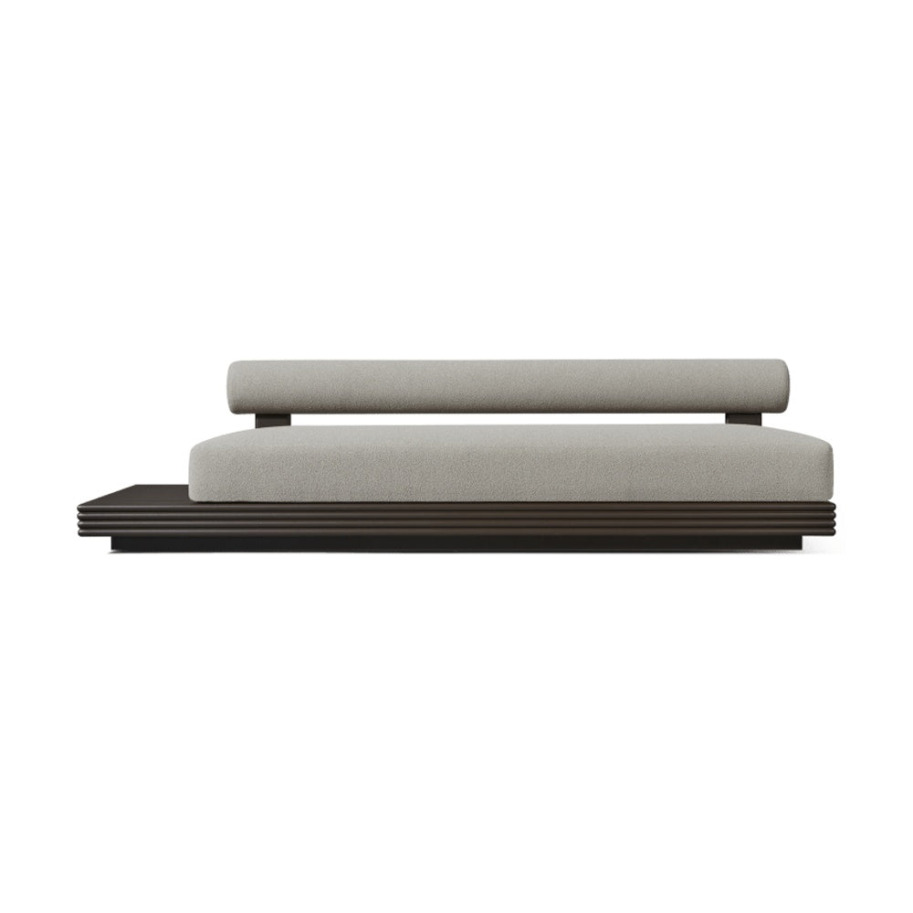 Collins Aluminum 3 Seat Armless Sofa + Table Left by Harbour Outdoor — full product view