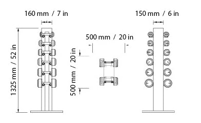 COLMIA VERTICAL Light Dumbbell Set Dumbell Set PENT Fitness