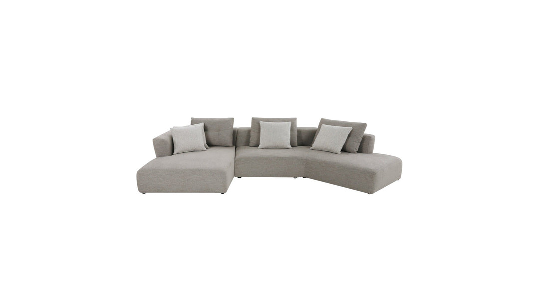COMO Sectional 2-Piece LSF Chaise Birch Beige Base/ Bone Rib Weave Cushion