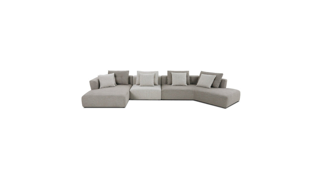 COMO Sectional 3-Piece LSF Chaise Birch Beige Base/ Bone Rib Weave Cushion
