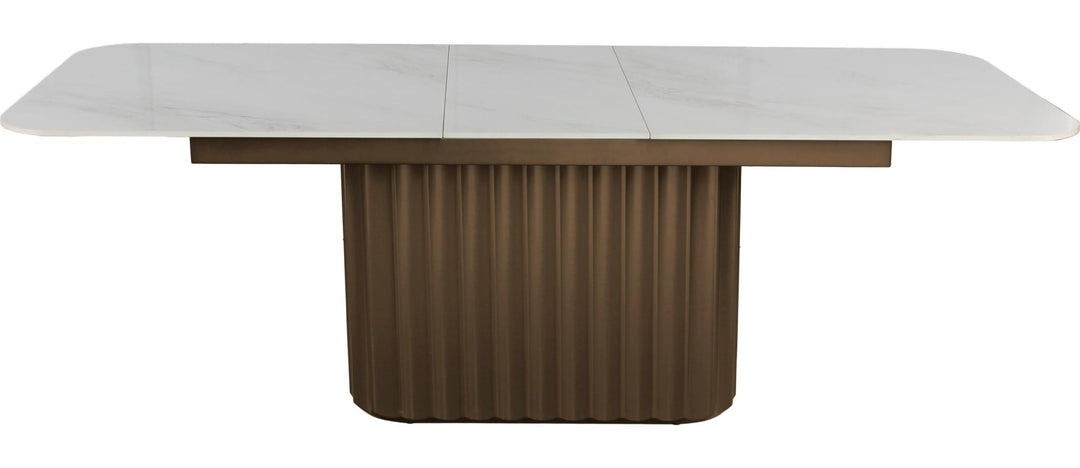 Conway Extendable Dining Table in Venetian Bronze — product view on a white background