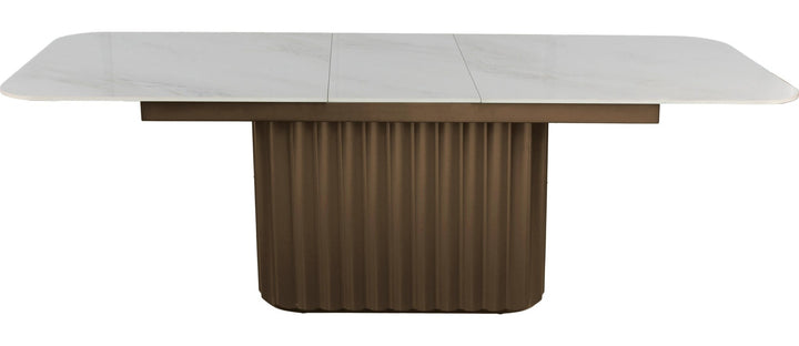 Conway Extendable Dining Table in Venetian Bronze — product view on a white background