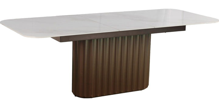 Conway Extendable Dining Table in Venetian Bronze — product view on a white background