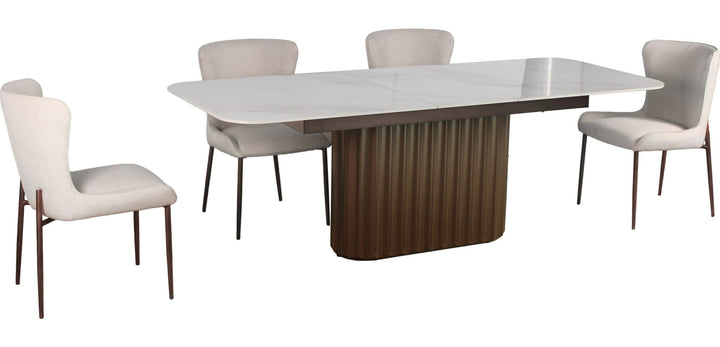Conway Extendable Dining Table in Venetian Bronze — product view on a white background