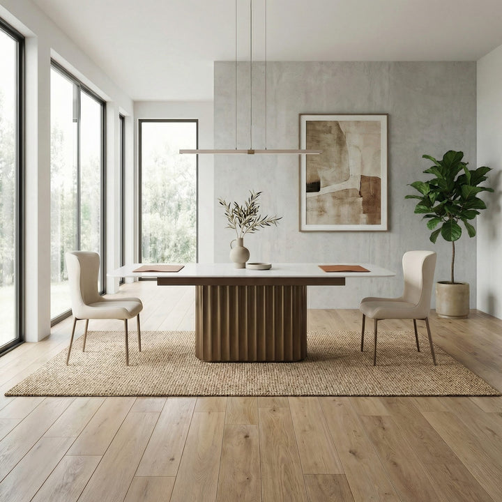 Conway Upholstered Dining Chair in Cereal — lifestyle photo