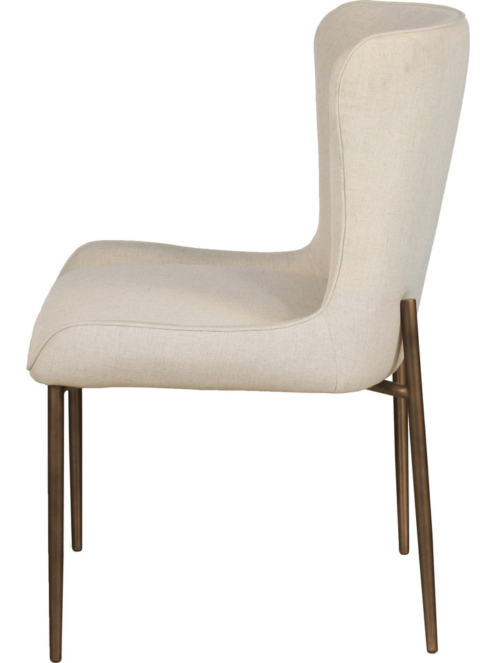 Conway Upholstered Dining Chair in Cereal — product view on a white background