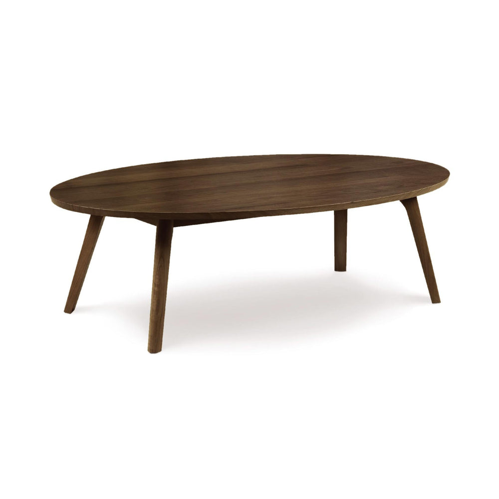 Catalina Oval Coffee Table in natural walnut