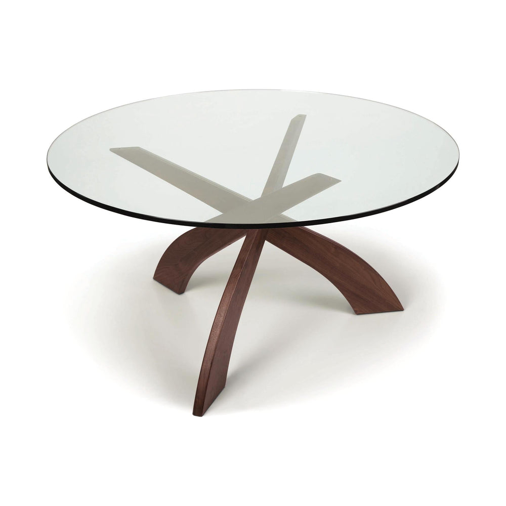 Copeland Entwine glass chat table alternate studio view
