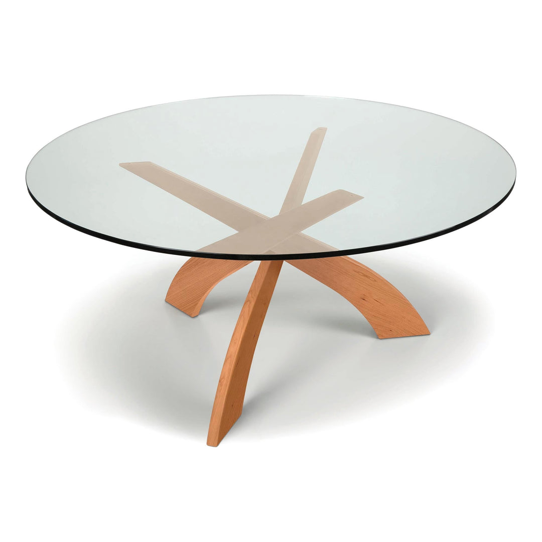 Copeland Entwine glass chat table detail
