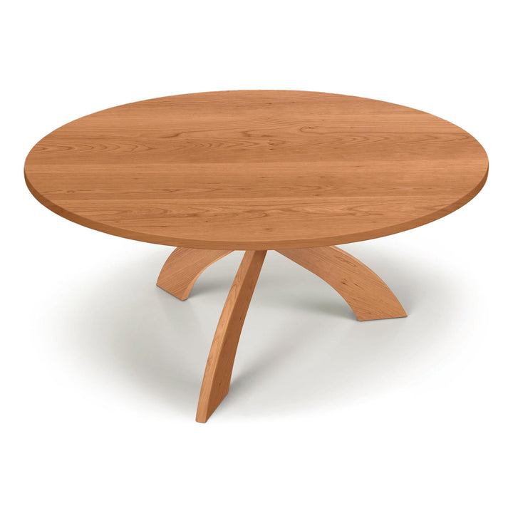Copeland Entwine solid wood chat table alternate studio view