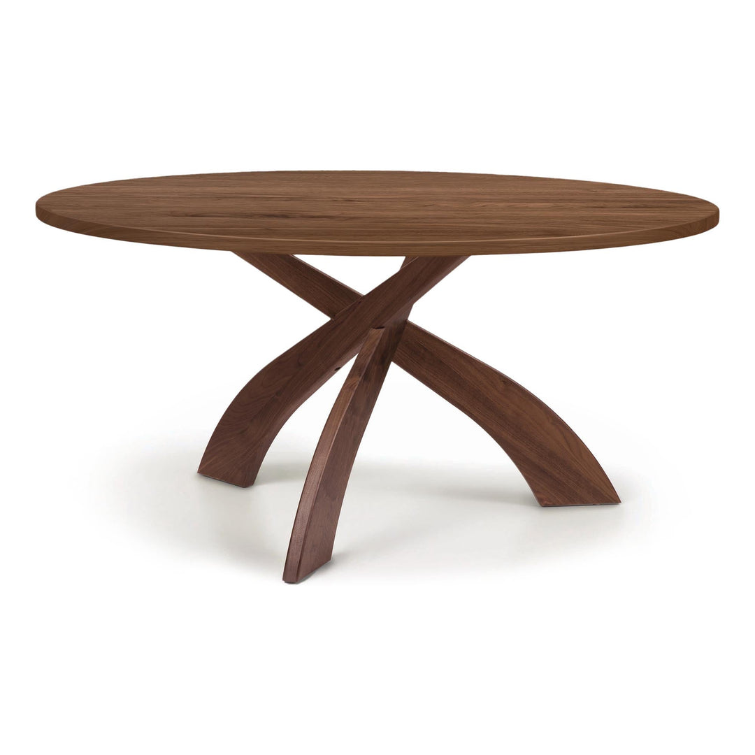 Copeland Entwine solid wood chat height table on white