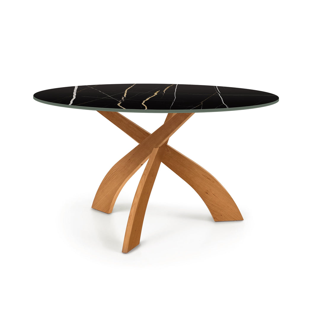 Copeland Entwine round sintered stone top dining table