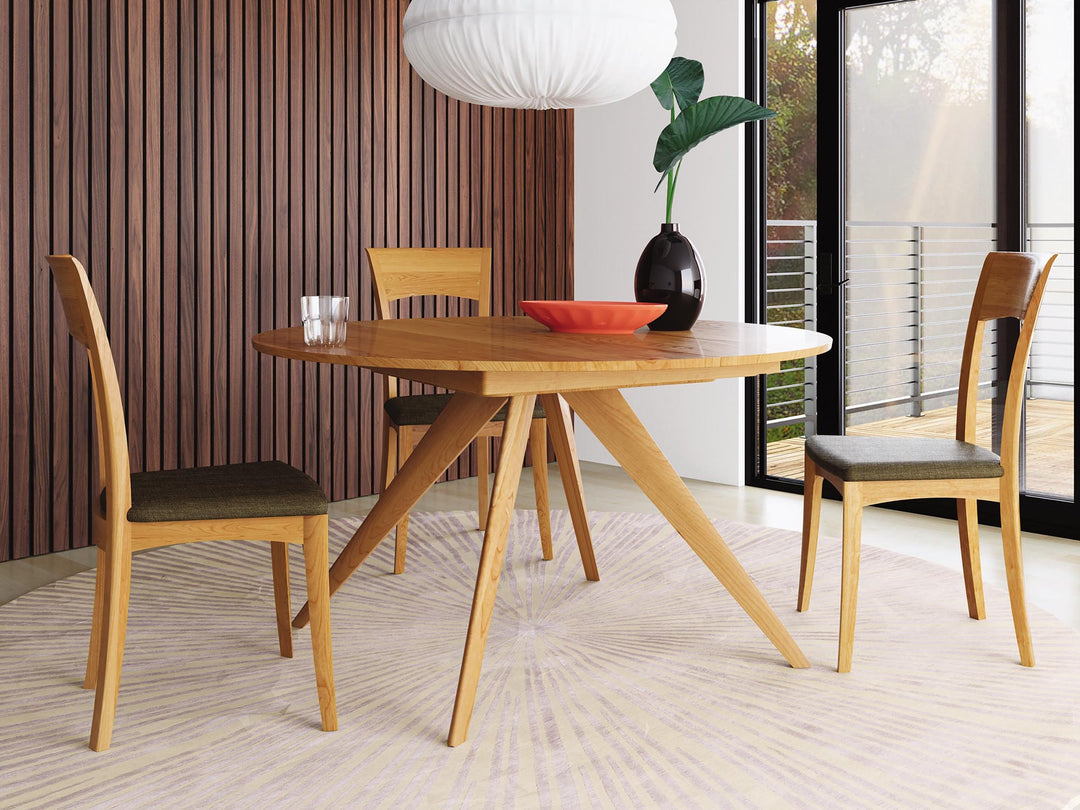 Copeland Ingrid side chairs in a cherry dining room setting