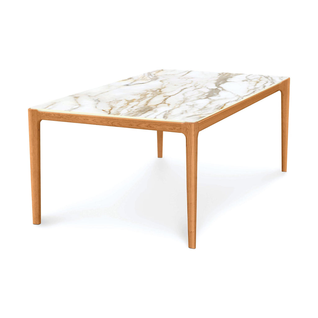 Lisse Sintered Stone Top Dining Table on a white background