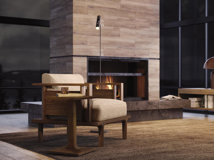 Sierra Chair with Wood Panel in a modern interior