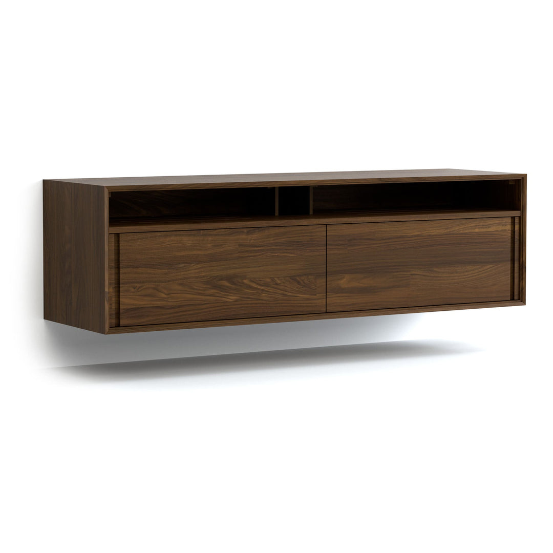 Wall-Mounted 66-inch Low Media Cabinet product view