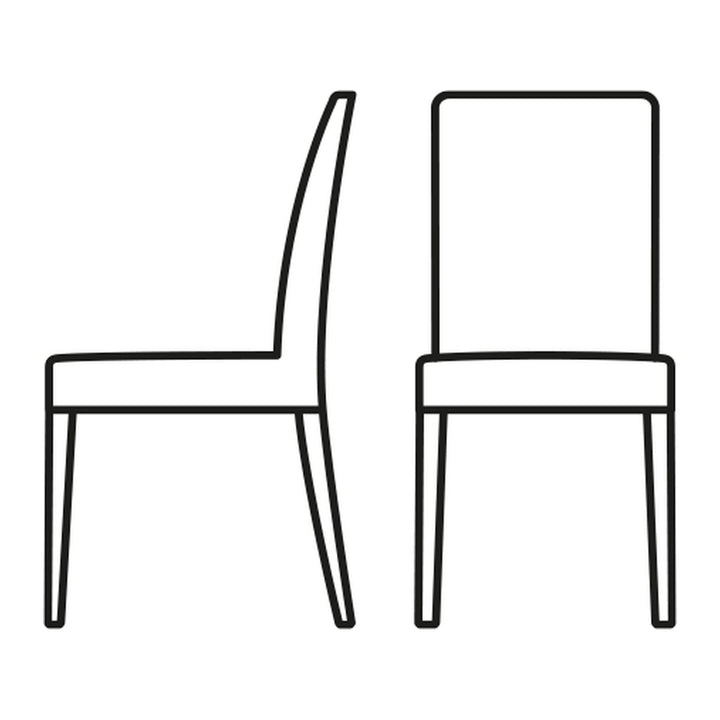 Copenhagen Wood Dining Chair by Connubia line drawing