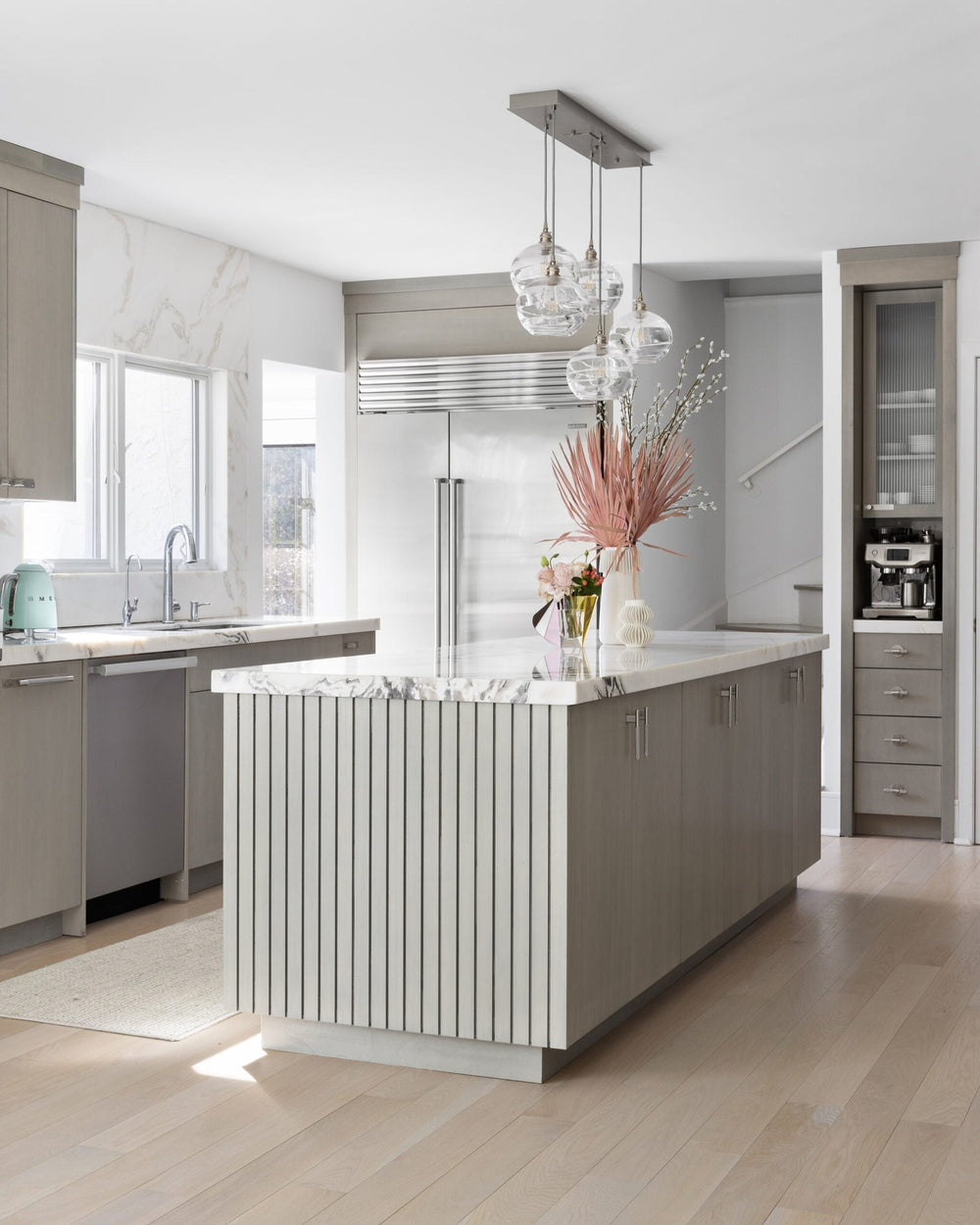 Coppa Linear Pendant Chandelier by Hammerton Studio in a styled interior
