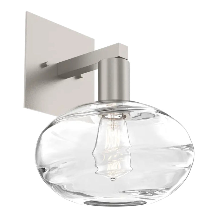 Coppa Sconce by Hammerton Studio in Beige Silver with Clear glass