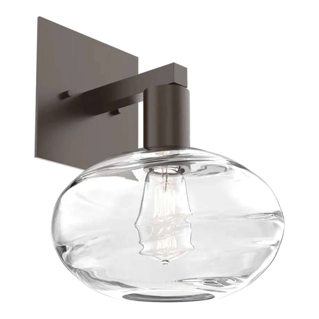 Coppa Sconce by Hammerton Studio in Flat Bronze with Clear glass